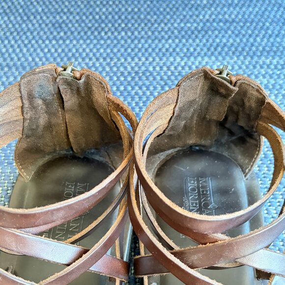 Mercanti Fiorentini Brown Leather Gladiator Sandals Men’s 10 - Pre-owned - Picture 12 of 15